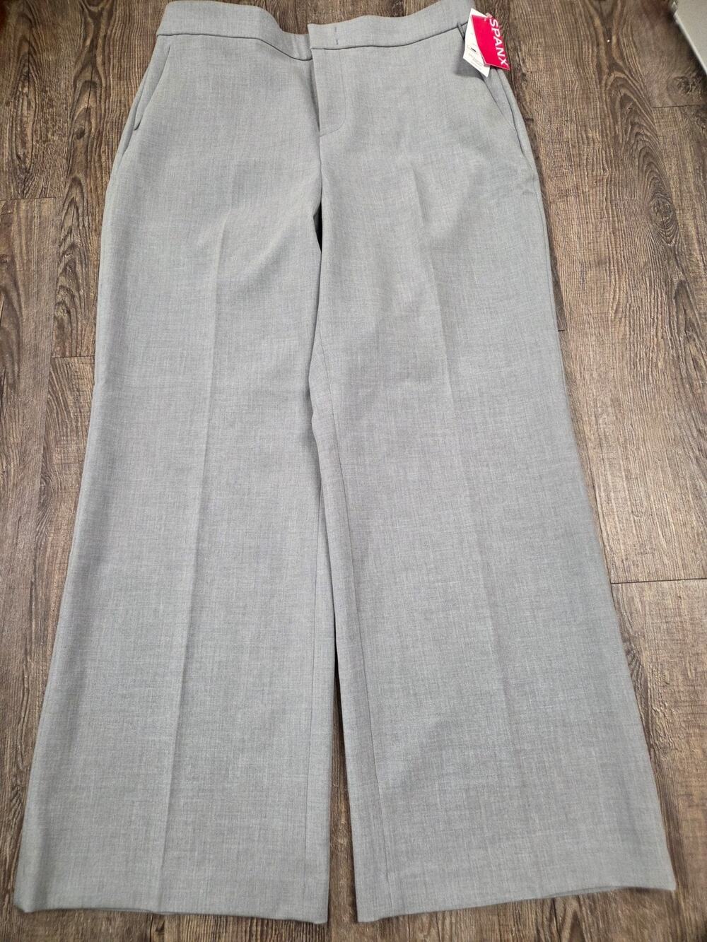 Spanx NWT Easy Flare Dress Pants Heather Grey Women's XL Petite